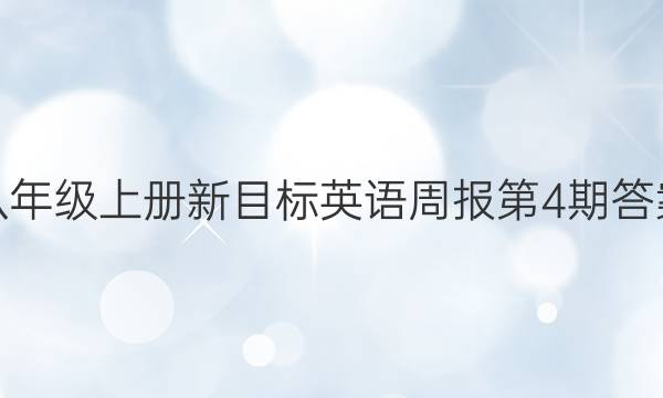 八年级上册新目标英语周报第4期答案