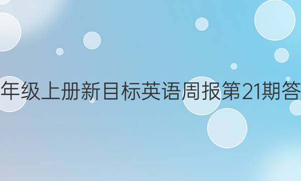 七年级上册新目标英语周报第21期答案