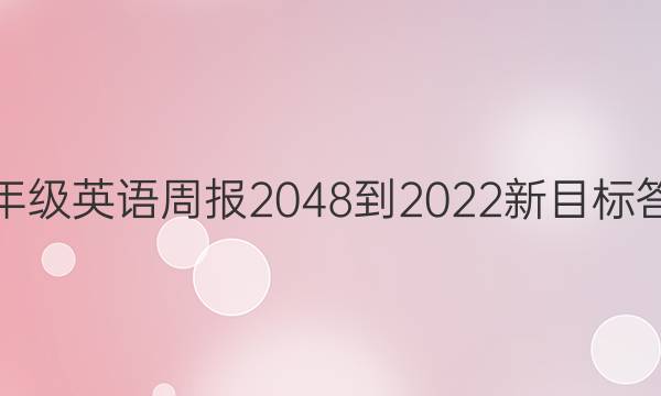 八年级英语周报2048-2022新目标答案