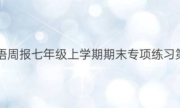 2022英语周报七年级上学期期末专项练习第24答案