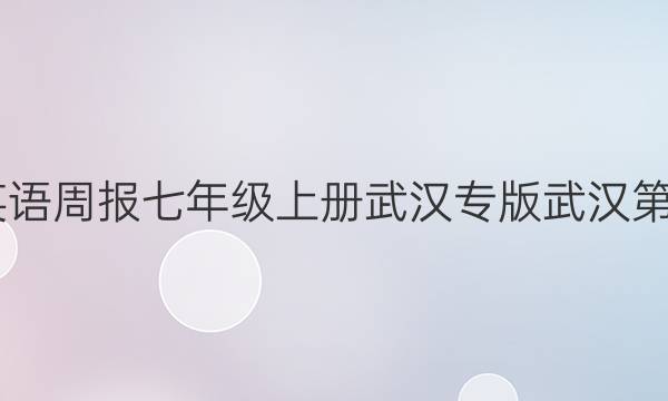 阳光英语周报七年级上册武汉专版武汉第3答案