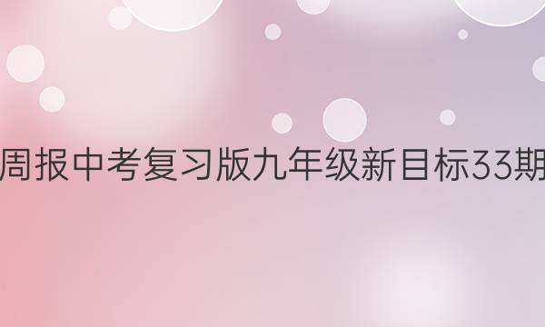 英语周报中考复习版九年级新目标33期答案