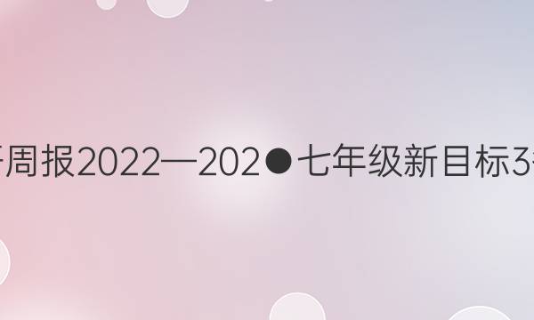 英语周报 2022—202●七年级 新目标 3答案