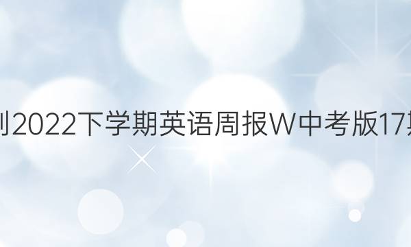 2021-2022下学期英语周报W中考版17期答案