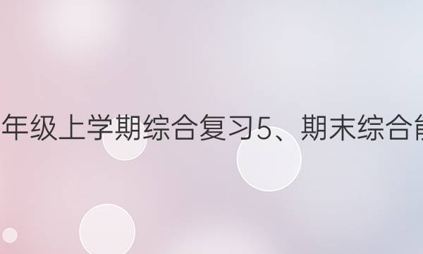 2022英语周报六年级上学期综合复习5、期末综合能力练习卷A答案