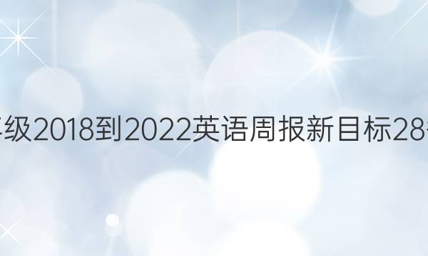 八年级2018-2022英语周报新目标28答案