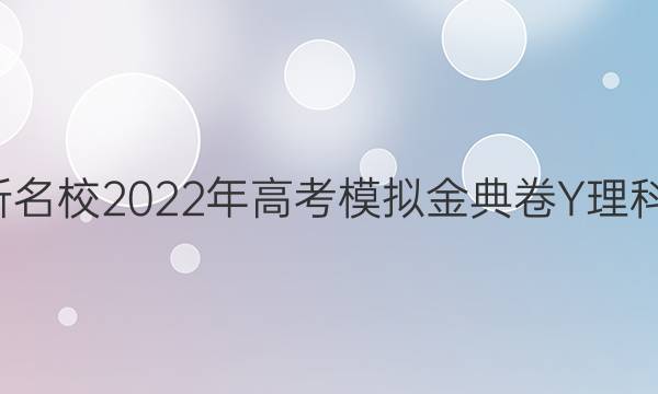 全國(guó)100所名校2022年高考模擬金典卷Y理科數(shù)學(xué)答案