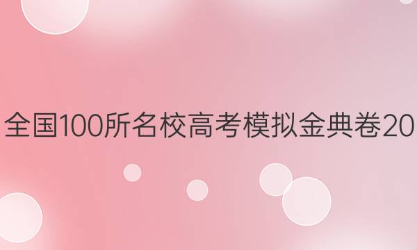 全國100所名校高考模擬金典卷20.jd文科數(shù)學八答案