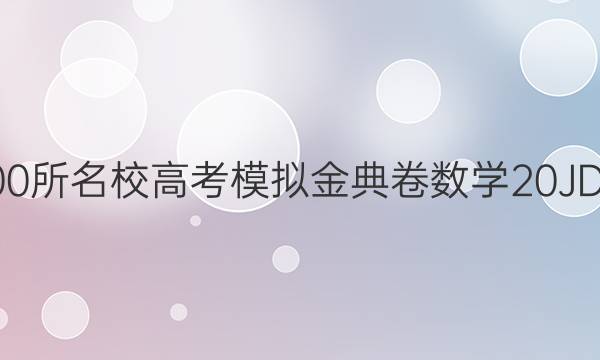 全國100所名校高考模擬金典卷數(shù)學20JDN答案-第1張圖片-全國100所名校答案網(wǎng)