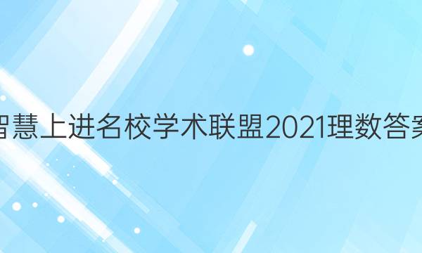 智慧上进名校学术联盟2021理数答案