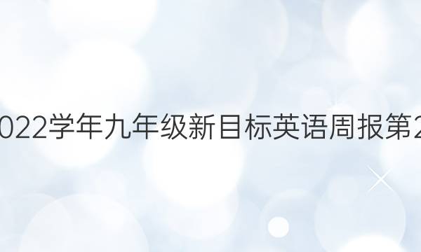 2021-2022学年九年级新目标英语周报第28期答案