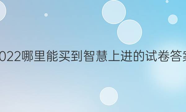 2022哪里能买到智慧上进的试卷答案