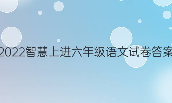 2022智慧上进六年级语文试卷答案