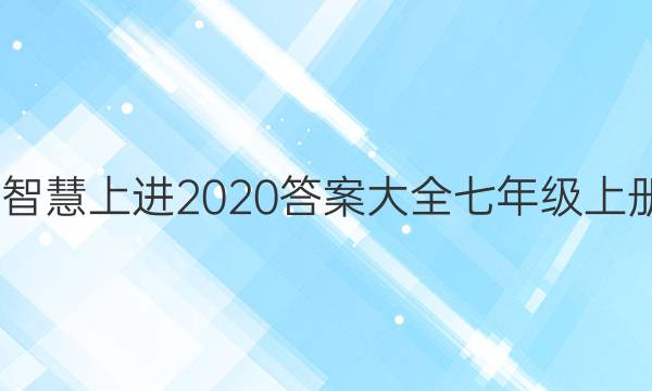 2022智慧上进2020答案大全七年级上册数学
