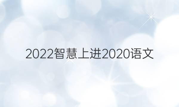 2022智慧上进2020语文 amp 答案