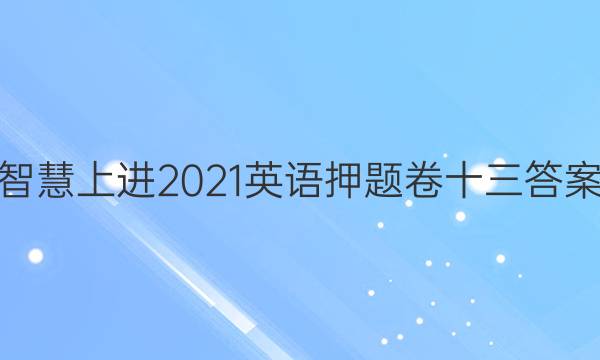 智慧上进2021英语押题卷十三答案