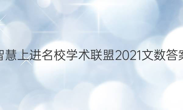 智慧上进名校学术联盟2021文数答案