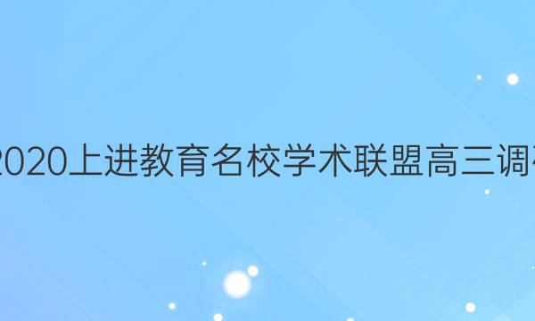 20222020上进教育名校学术联盟高三调研考试(二) 数学理卷答案