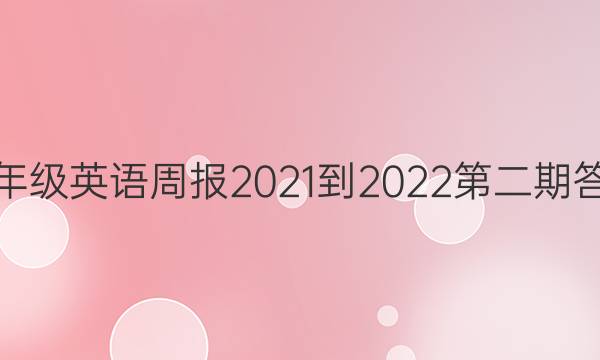 九年级英语周报2021-2022第二期答案