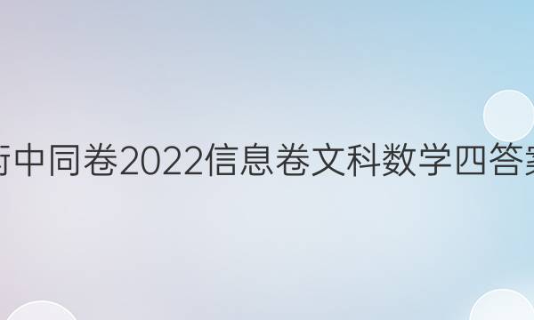 衡中同卷2022信息卷文科数学四答案