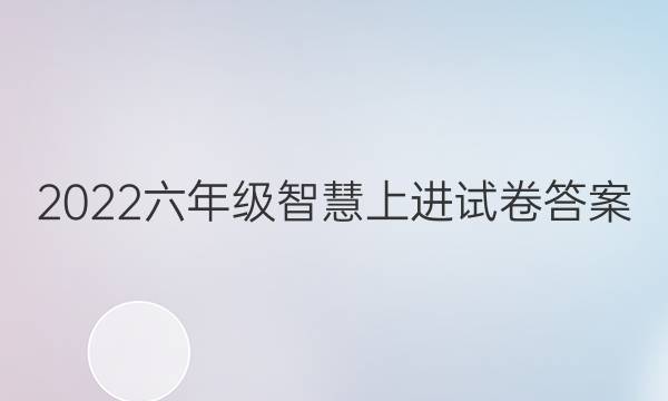 2022六年级智慧上进试卷答案