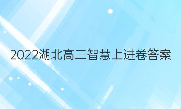 2022湖北高三智慧上进卷答案