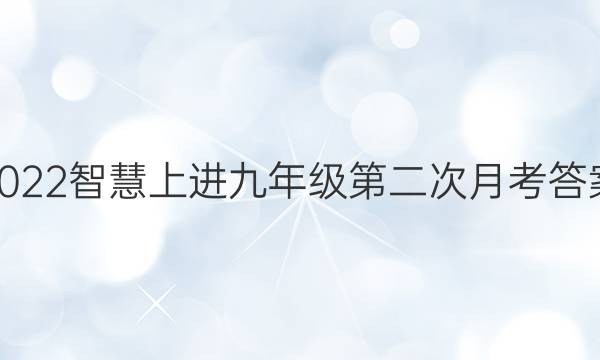 2022智慧上进九年级第二次月考答案