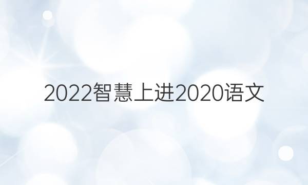 2022智慧上进2020语文 答案