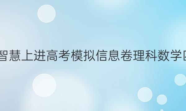 2022智慧上进高考模拟信息卷理科数学四答案