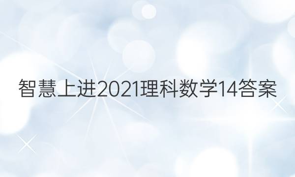 智慧上进2021理科数学14答案