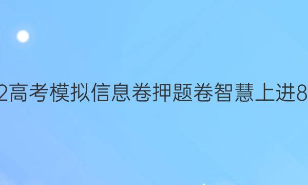 2022高考模拟信息卷押题卷智慧上进8答案