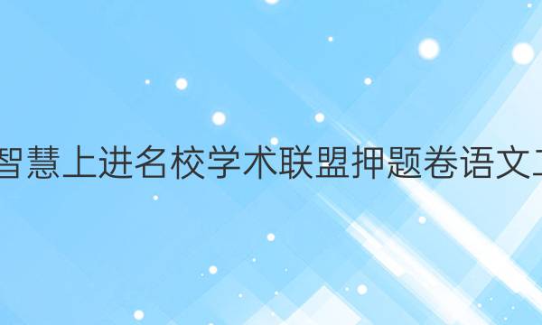 2022智慧上进名校学术联盟押题卷语文二答案