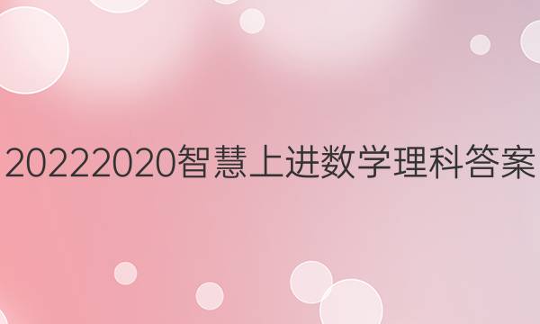 20222020智慧上进数学理科答案