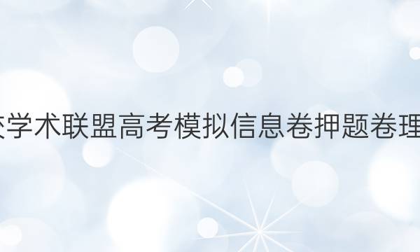2022名校学术联盟高考模拟信息卷押题卷理数四答案