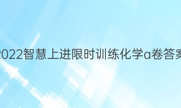 2022智慧上进限时训练化学a卷答案