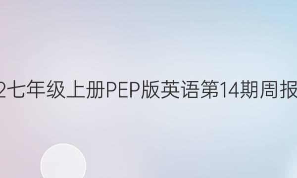 2022七年级上册PEP版英语第14期周报答案