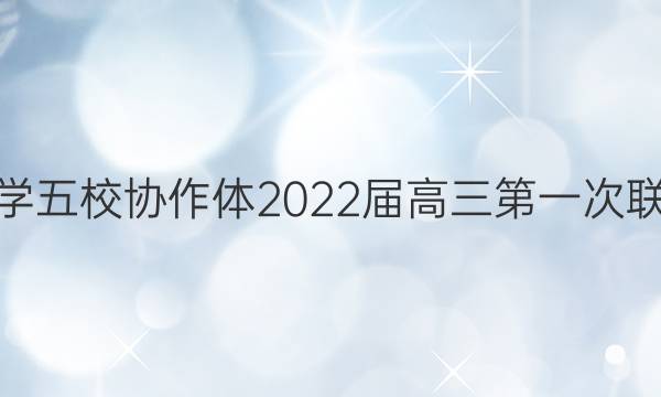 吉安市省重点中学五校协作体2022届高三第一次联考物理试题答案