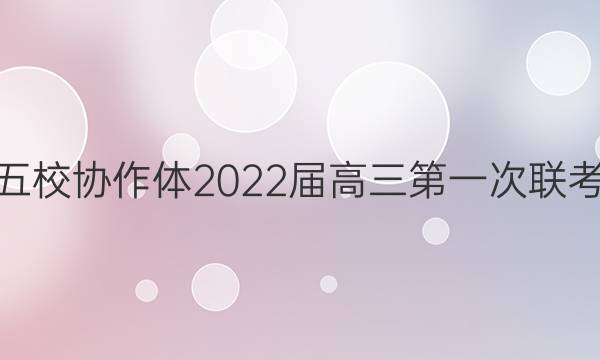 吉安市省重点中学五校协作体2022届高三第一次联考文科数学试题答案