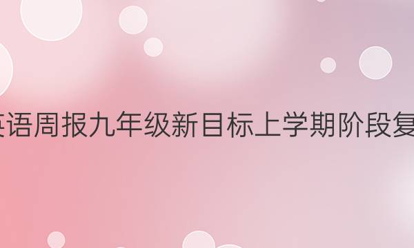 2022英语周报九年级新目标上学期阶段复习答案