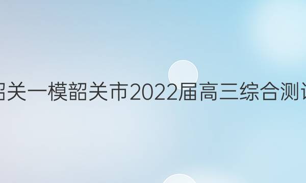 [韶关一模]韶关市2022届高三综合测试(一)1地理试题答案