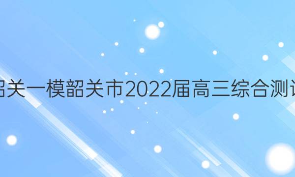 [韶关一模]韶关市2022届高三综合测试(一)1历史试题答案