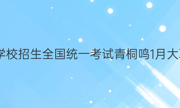 2022届普通高等学校招生全国统一考试 青桐鸣1月大联考理科数学答案