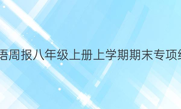 2022英语周报八年级上册上学期期末专项练习答案