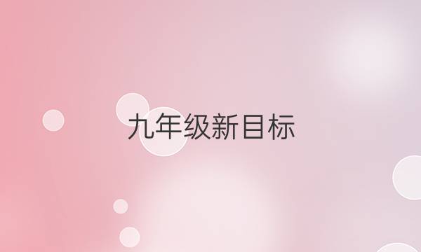 九年级新目标（xaq）26英语周报答案2022～2022