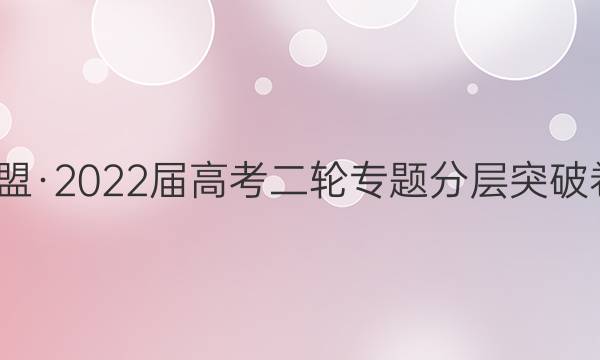 九师联盟·2022届高考二轮专题分层突破卷·语文(十一)11试题答案