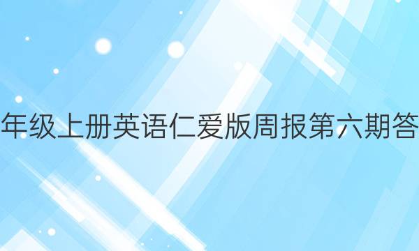  八年级上册英语仁爱版周报第六期答案