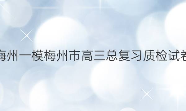 [梅州一模]梅州市高三总复习质检试卷(2022..2)政治试题答案