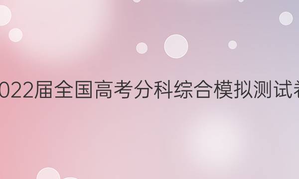2022届全国高考分科综合模拟测试卷(四)4文科数学答案
