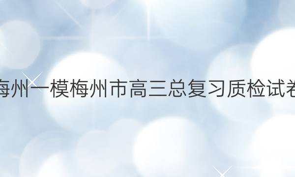 [梅州一模]梅州市高三总复习质检试卷(2022..2)化学答案