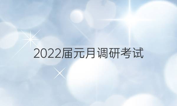 2022届元月调研考试(Y)政治试题答案